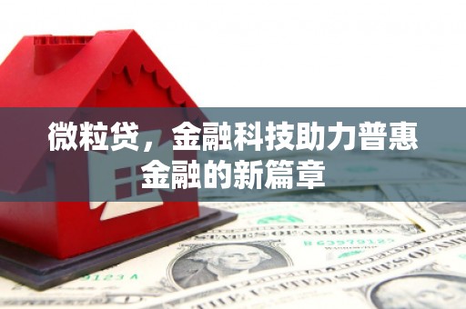 恒山微粒贷，金融科技助力普惠金融的新篇章