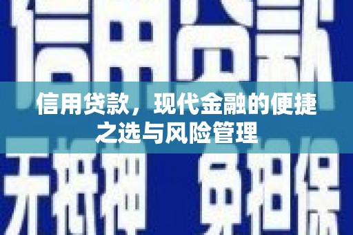 恒山信用贷款，现代金融的便捷之选与风险管理
