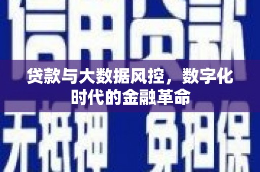 恒山贷款与大数据风控，数字化时代的金融革命