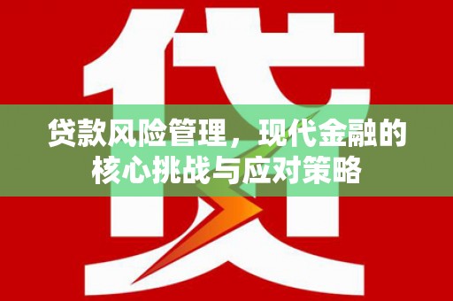 恒山贷款风险管理，现代金融的核心挑战与应对策略