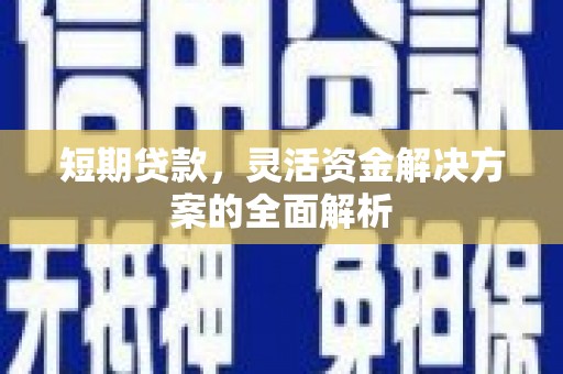 恒山短期贷款，灵活资金解决方案的全面解析