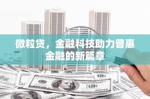恒山微粒贷，金融科技助力普惠金融的新篇章