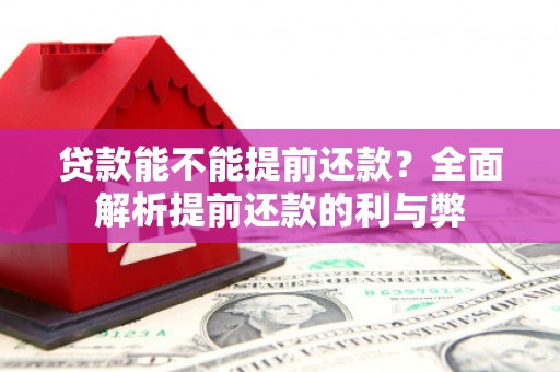恒山贷款能不能提前还款？全面解析提前还款的利与弊