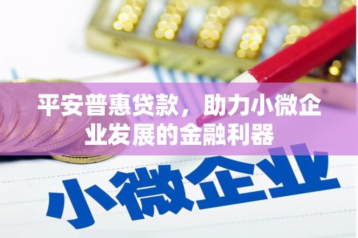 恒山平安普惠贷款，助力小微企业发展的金融利器